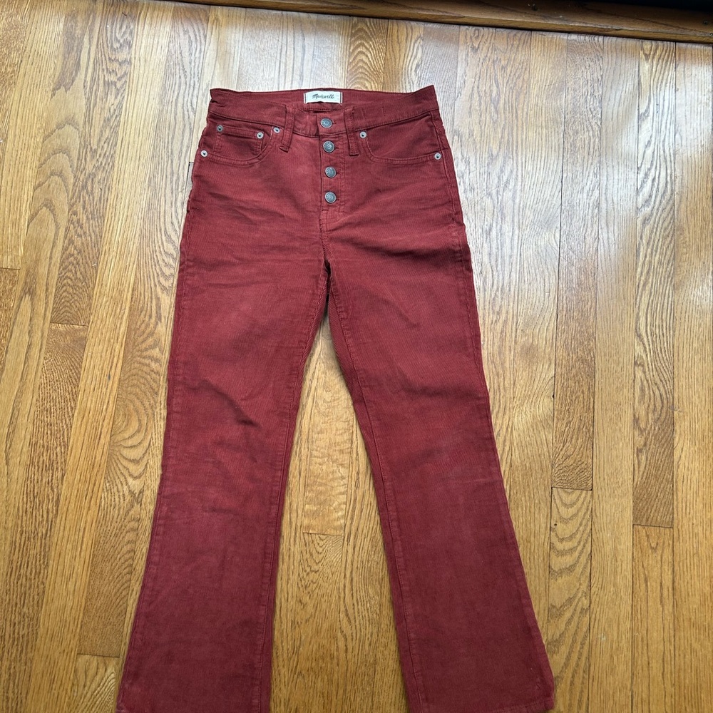 MADEWELL corduroy burgundy pants BARELY WORN